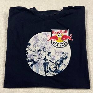 Adidas Red Bulls New York Short Sleeve T‎ Shirt Men XL Soccer Futbol Navy Blue